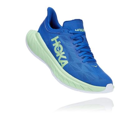 Hoka One One Carbon X 2 Barbati - Adidasi Alergare Pe Drum Albastri / Verzi Gri | RO-tog9q6B